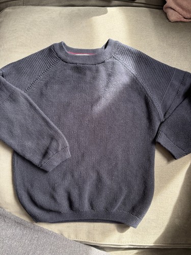 Boys navy knitted jumper - knitted,