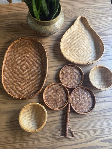 Vintage wicker winnowing - vintage,