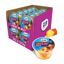 Dole Tropical Fruit Jelly Pots 20x123g No Sugar Added Healthy Snack bb 15th AUG