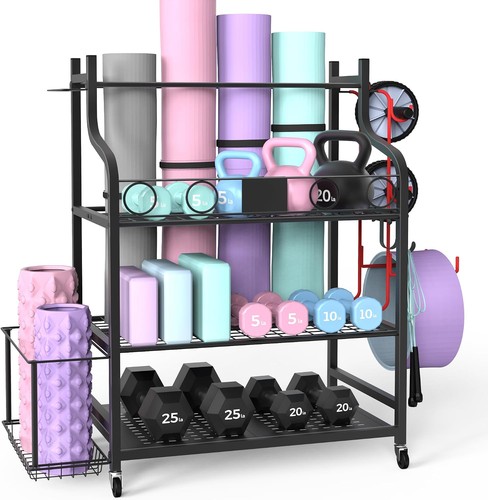 Dumbbell rack with wheels - with,