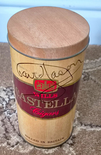 Castella tin signed by - |, sir