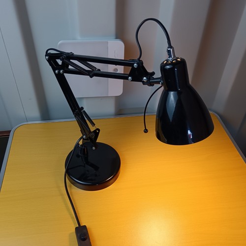 Black anglepoise desk lamp - black,