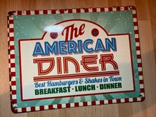 DINER KITCHEN Retro Vintage Style Metal Sign Plaque Man Cave Pub Shed Café Shop