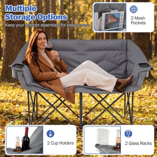 Double camping chair oversized - double,