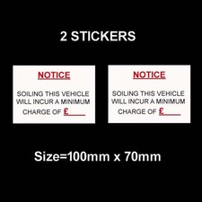 2 x  SOILING THIS VEHICLE FINE