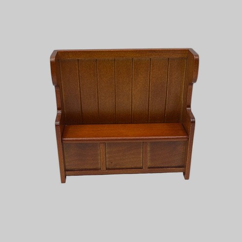 Dolls house deluxe oak pew - dolls,