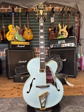 D'Angelico Excel Deluxe EXL-1 Matte Powder Blue Archtop Guitar