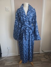 Man's New Blue Mix LLOYD ATTREE & SMITH 100% SILK PRINTED DRESSING GOWN SIZE XL 