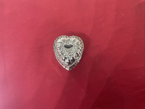 Antique silver heart box - heart,