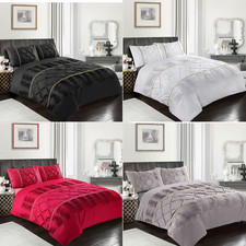 Lux pin tuck duvet cover - pin,