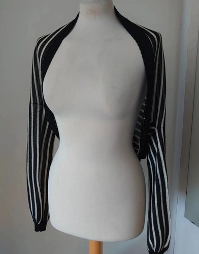 Zara black sparkle striped