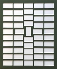 STANDARD SIZE 50 CIGARETTE CARD MOUNT - 1 Vertical 49 Horizontal - Green Maroon