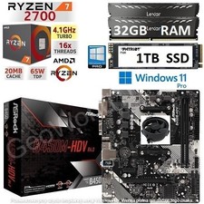 AMD Ryzen 7 2700 + 32GB RAM + 1TB SSD + ASRock B450M Motherboard