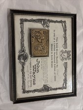 John Wayne Brass Belt Buckle And Certificate Of Authentication Memorabilia