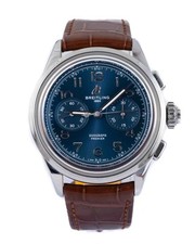 Breitling Premier B15 Duograph AB1510171C1P1 Blue  Brown Leather Strap Watch2022