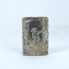 Silver Match safe Vesta case