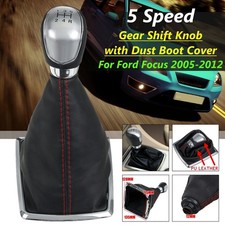 5 Speed Gear Stick Shift Knob Lever Gaiter Boot Cover For Ford Focus MK2 05-08