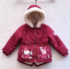*Girl's Peppa Pig & Suzy Sheep Burgundy Hooded Winter Coat UK age 2-3 years*