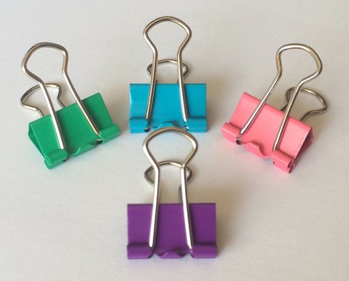Mini colour metal bulldog - x,