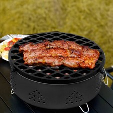 Griddle Hot Plate Cast Iron BBQ Grill Cooking Camping Hob Steak Barbecue Party