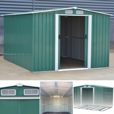 4.80M² Metal Garden Shed 8x6 FT Outdoor Storage Tools Bike Store Garage Carport
