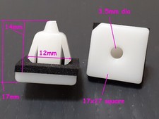 For Hyundai 10 Sill Quarter Panel plastic moulding Fastener Clips White