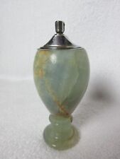 Table Top Lighter - Unusual Blue/ Green Marble, Tall, Round