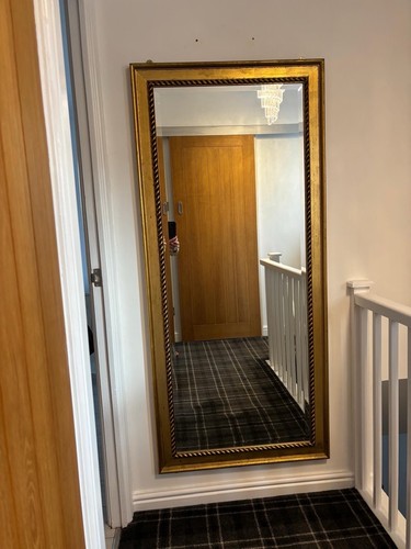 Large ornate gold mirror - large,