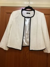 M&Co Size 12 Women’s Jacket in Cream but has a Black Edging to the Neck and Side