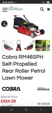 COBRA REAR ROLLER PETROL LAWN MOWER RM40SPC  - LAST STOCK IN THE UK