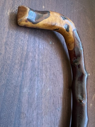Old blackthorn walking stick - old,