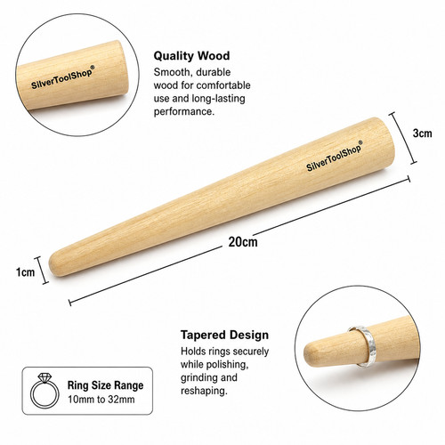 Wooden ring mandrel holder - wooden,
