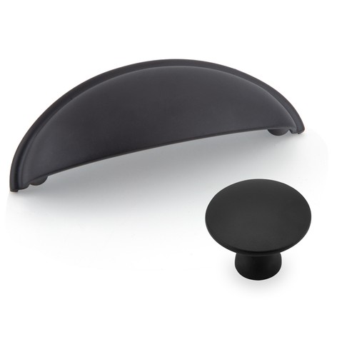 Matt black kitchen cupboard - matt,