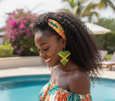 Oversized Jamaican Flag Heart