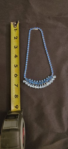 Vintage style blue - style, rhinestone