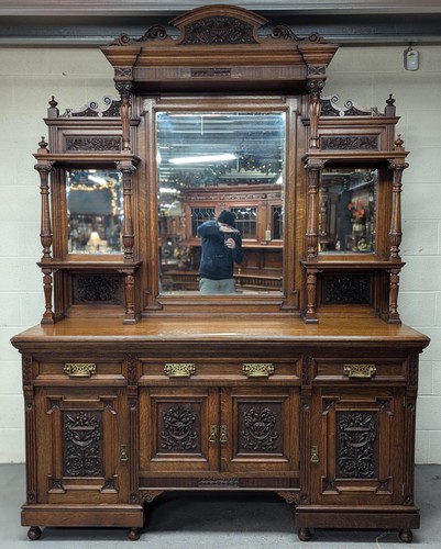Huge solid oak victorian - huge,