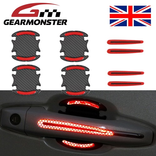 8pcs set red reflective - red,
