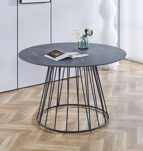 Round dining table grey - round,