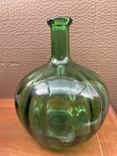 Empoli Vintage Onion Genie Bottle Emerald Green Glass