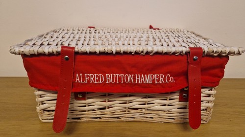 Alfred button hamper white - hamper,