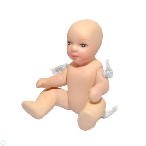 Undressed porcelain baby doll - porcelain,