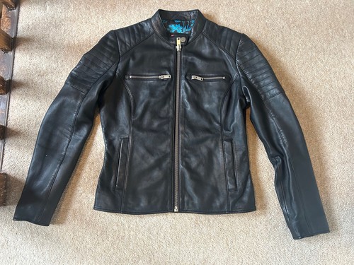 Joe browns black leather biker - joe,