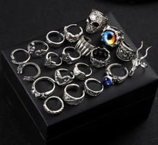 Gothic Viking Punk Rings X20