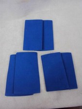 3 Pairs Plain Blue Rank Slides