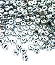 100pcs 7mm flat round silver