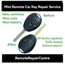 Repair service for Mini One Cooper S 2 button remote key R50 R52 R53 2000 - 2003