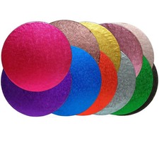 Cake Boards Various Colours Round Drum Single Boards, 12mm 