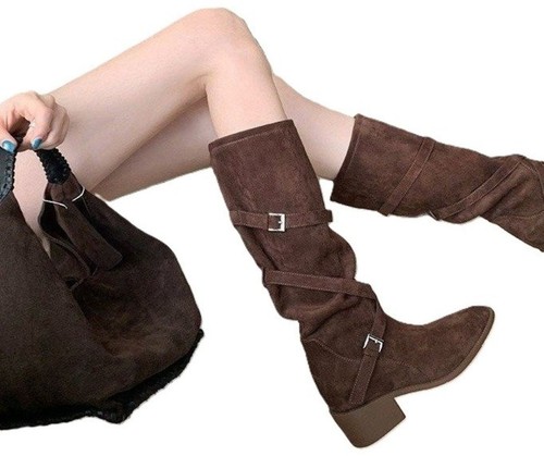 Women cow suede - cow, mid-calf
