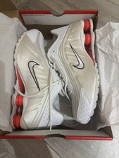 Nike Shox R4 - White/White/Phantom - Size 9.5 UK Great Condition