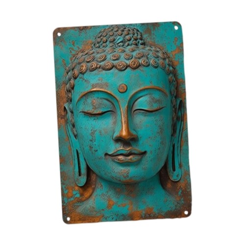 Aluminum buddha wall art decor - aluminum,
